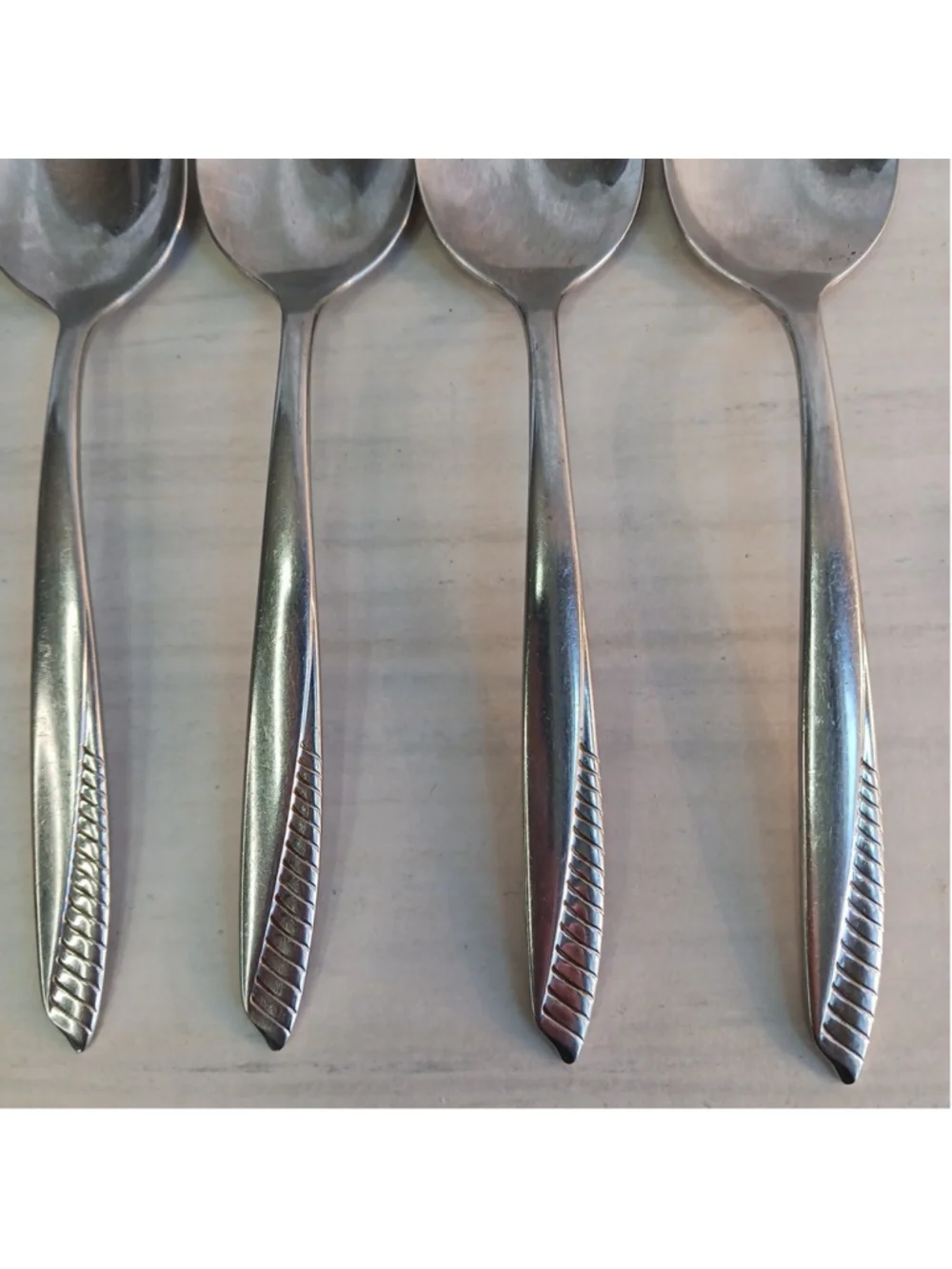 Oneida VISTA Wm A Rogers Stainless Flatware Set of 6 Table Spoons Vtg